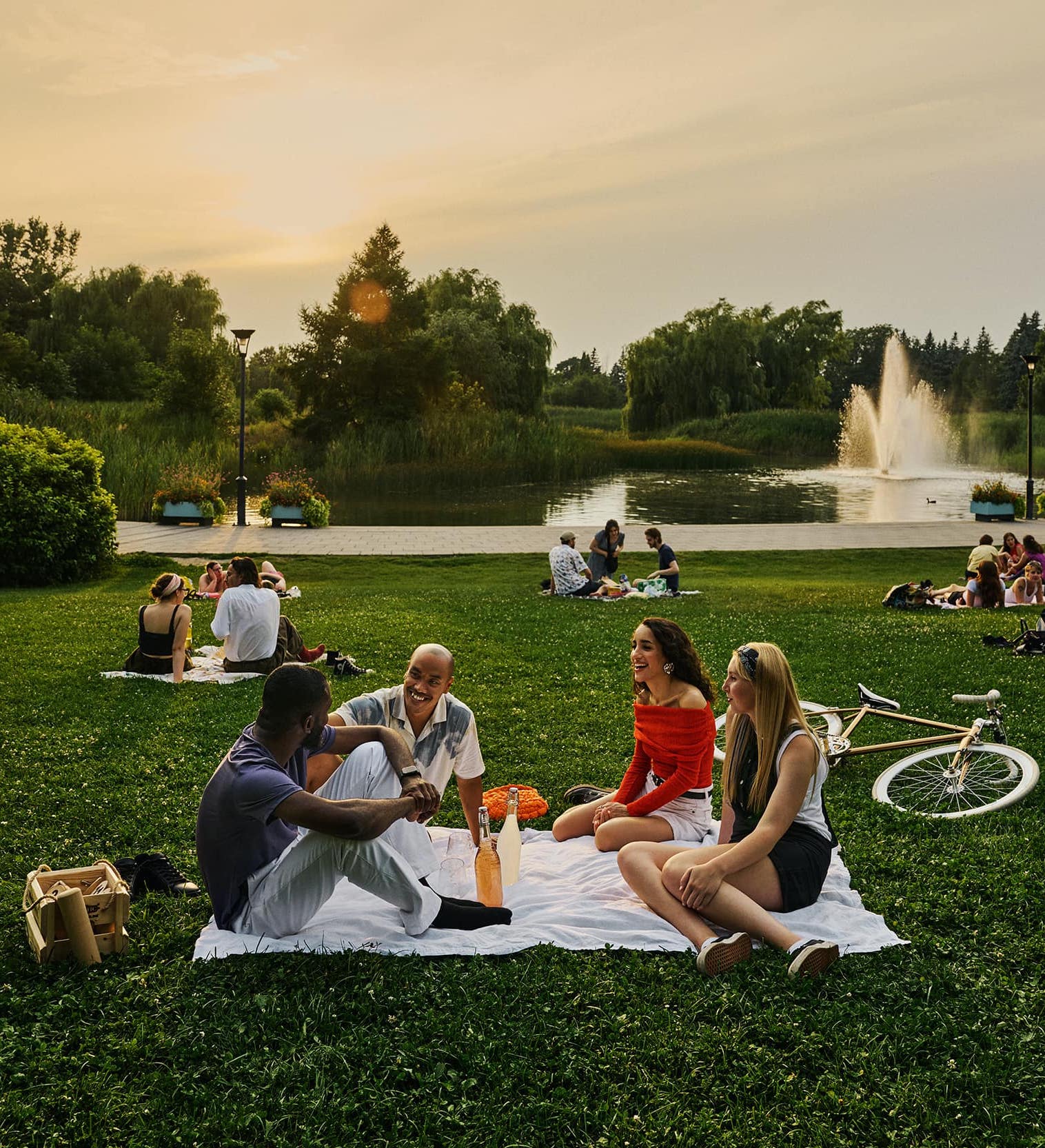 Pique nique dans un parc de Montr&eacute;al